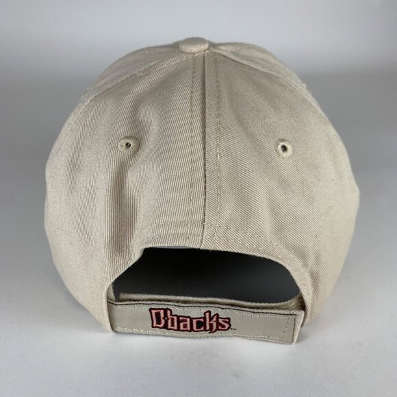 Arizona Diamondbacks MLB Beige Team Shop Premiums Relaxed Fit Strapback Hat - Picture 3 of 5